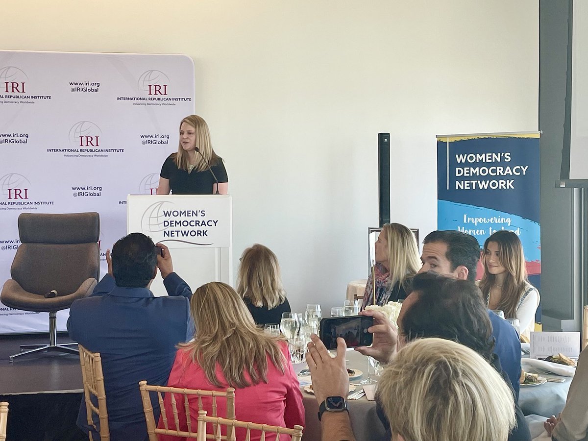 Today, @IRIglobal’s @wdn Director @valeriedowling kicked off the 2024 Jeane J. Kirkpatrick Awards, describing Dr. Kirkpatrick as a leader who made an “outstanding contribution to the advancement of women in politics and civil society.” #JJK2024