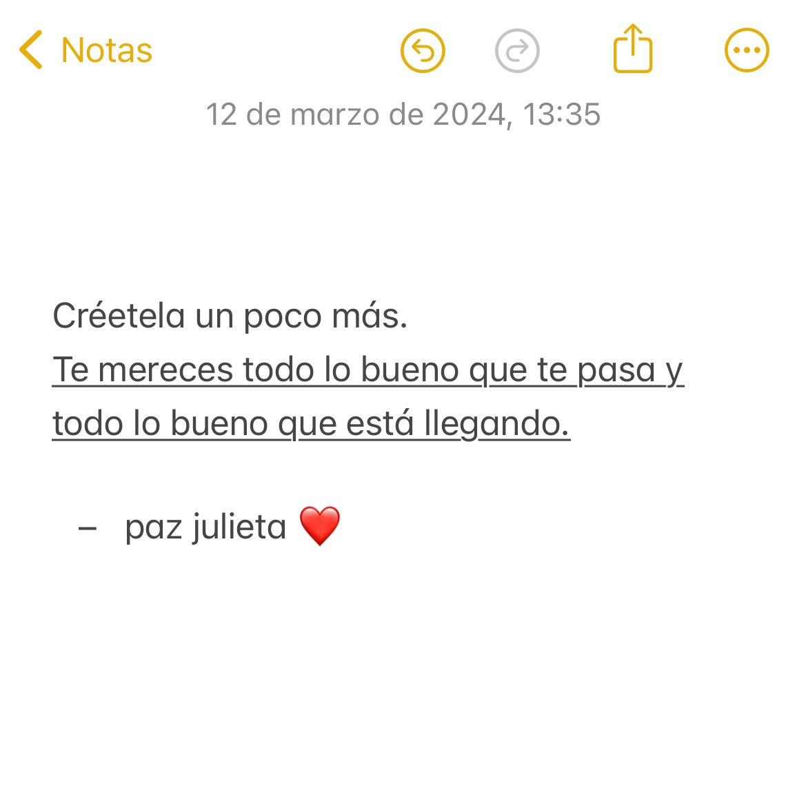 nota de recordatorio para mí misma