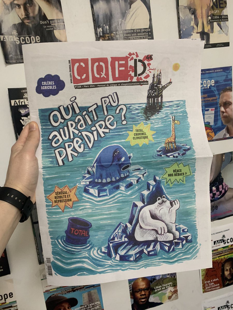 .@AJARacisees dans le dernier @CQFDjournal 👀 On parle de blanchité dans les médias, d’entre-soi, de reproduction sociale, du traitement médiatique raciste. On dit les mots. On dit ce qu’on veut. Achetez CQFD. 🔥