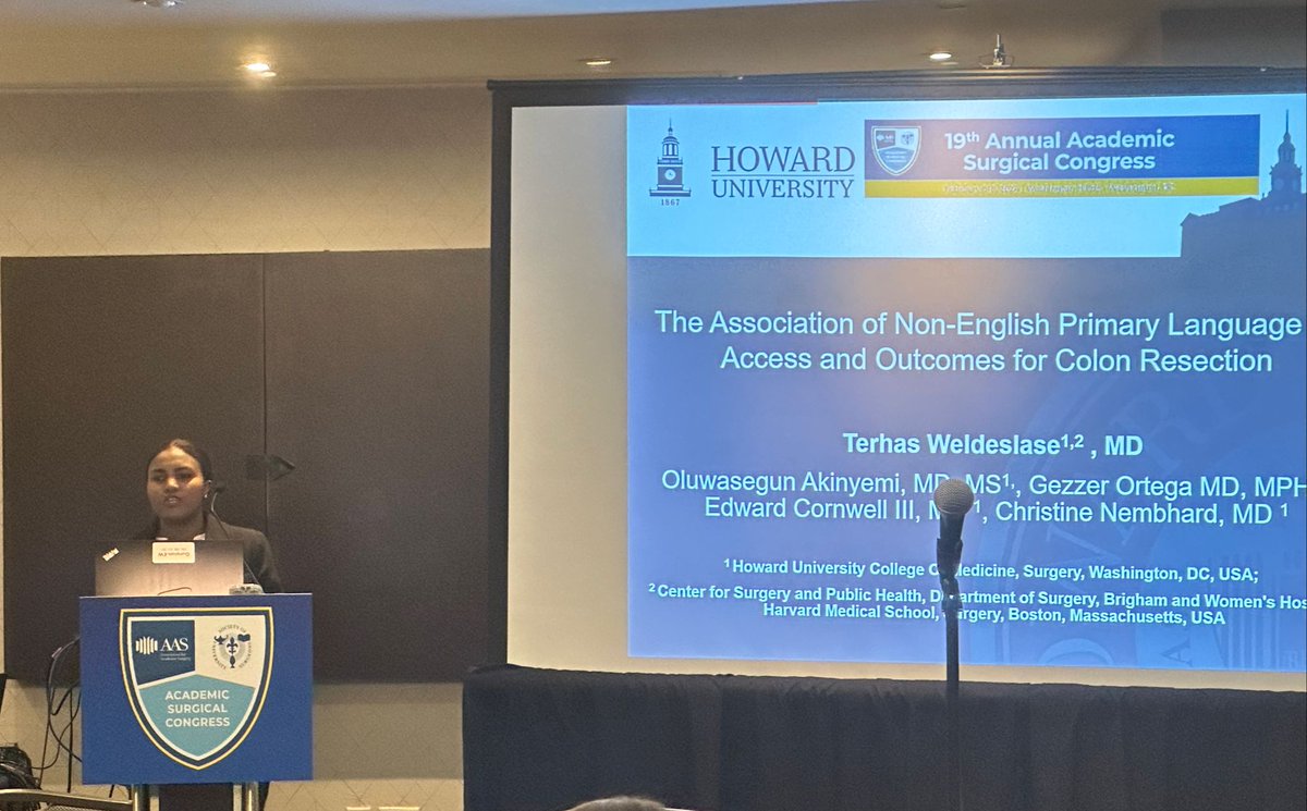 My presentations at the Academic Surgical Congress (ASC) 2024 <a href="/HowardUGenSurg/">HU Department of Surgery</a> <a href="/CSPH_BWH/">CSPH</a> <a href="/AcademicSurgery/">Assoc4AcademicSurgery</a>