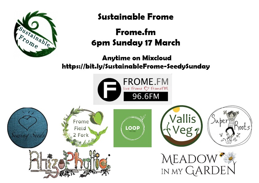 Our latest radio show on <a href="/fromefm/">FromeFM</a> is now on MixCloud. It features interviews with a number of exhibitors at the recent Seedy Sunday/Potatoe Day.    mixcloud.com/FromeFM/27-sus…