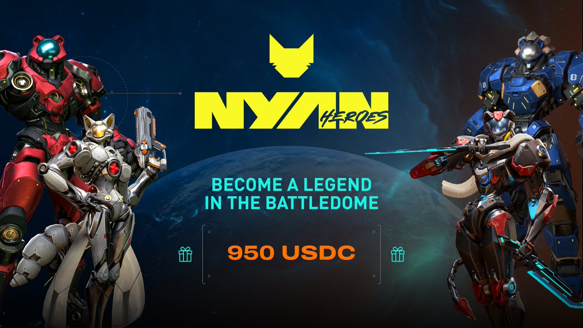 Space3_gg's tweet photo. 😼 @nyanheroes invades #Space3 with LIMITED AIRDROP! 🪂  

🎁 Reward: 950 USDC  

Developed by industry veterans, the limited-time early access launch on the #EpicGamesStore marks a significant milestone of Nyan Heroes.  

Join the battle for glory 👉 https://t.co/9tBj2TCHc9 https://t.co/hYfae1ChR3