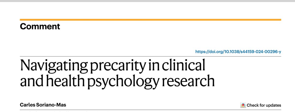 ¡Nuestro informe sobre sueldos #postdoc citado en un artículo de Nature Reviews Psychology! 🔗doi.org/10.1038/s44159… Nos entristece que las retribuciones de los #postdocs sean de nuevo noticia por la precariedad asociada. ¡Los #PGE2024 deberían corregir esta situación!