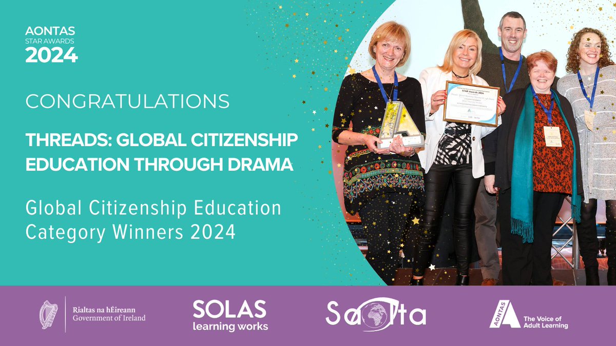 What a privilege for Saolta to be involved in the @aontas #STARAwards2024 & to witness some of the incredible work being undertaken in #GCE across the country. 

Congrats to @LYCSDublin on receiving their award for 'Threads', a truly inspiring project.

 #ALF24 #FindYourselfHere