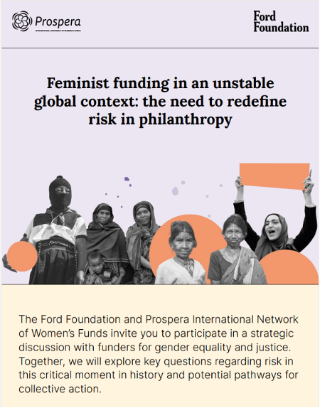 Today <a href="/LindaWeisert/">Linda Weisert</a> will also speak on the panel for “Feminist funding in an unstable global context: the need to redefine risk in philanthropy”, an event hosted by <a href="/Prospera_INWF/">Prospera</a> and <a href="/FordFoundation/">Ford Foundation</a>

12th March at 12.30 - 15.00 EST, 320 E 43rd St