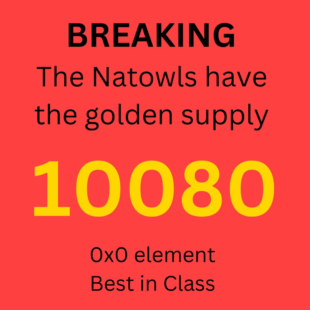 Wen #Natowls?  Imminently

The closest #DMT #NAT to a 10K supply is also the first dynamic UNAT based on the <a href="/owlinals/">0wlinals + Natowls: First BRC333 Ordinals & UNATs</a> dynamic ordinals collection. 

Natowls are NATTY: these owls are NAT only non-arbitrary but also NATural colored.

You do NAT want to miss this one...