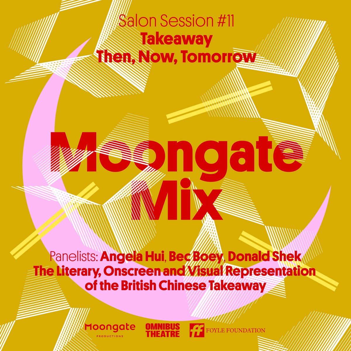 KLAXON: MOONGATE MIX IS BACK!!! We are very grateful to @OmnibusTheatre & #FoyleFoundation for their support in bringing #MOONGATEMIX back in 2024! 13th May 2024 Takeaway: Then, Now, Tomorrow - The Literary, Onscreen and Visual Representation of the British Chinese Takeaway