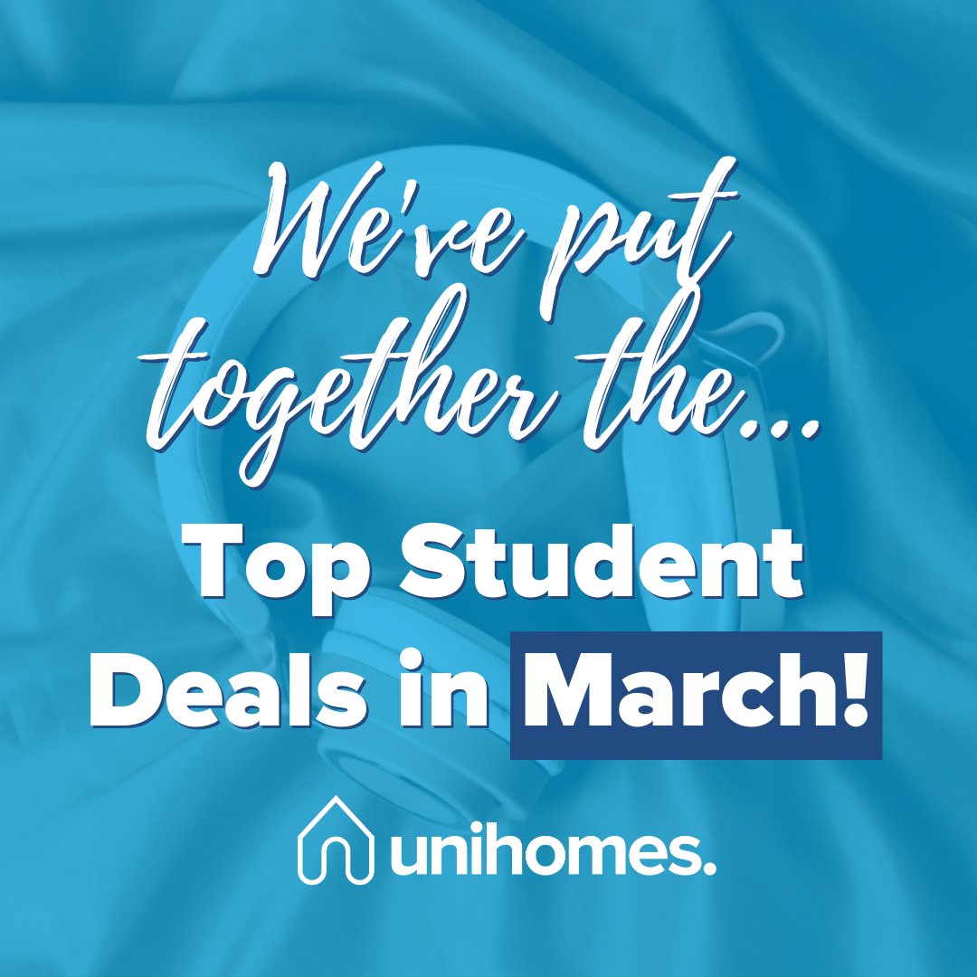 We've put together the best #studentdeals available in March! Click here to find out more: unihomes.co.uk/blog/Top-10-St…