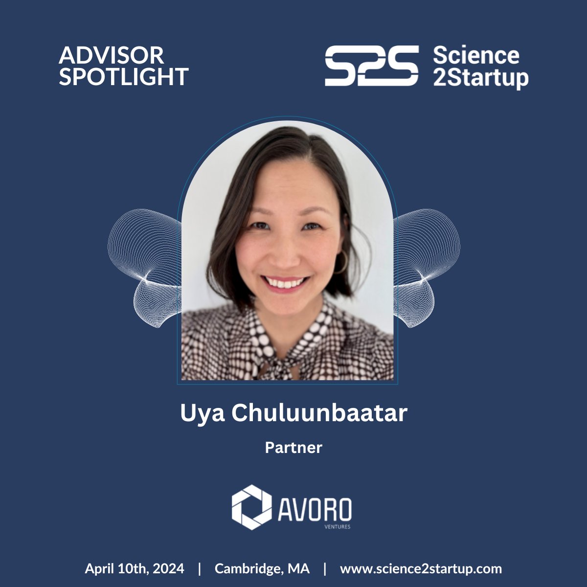 Avoro Ventures' Uya Chuluunbaatar, Ph.D. will join researchers, entrepreneurs, and top investors this April for the 2024 #Science2Startup symposium! Learn more about the event and the how it is supporting the future of #biotech: science2startup.com
