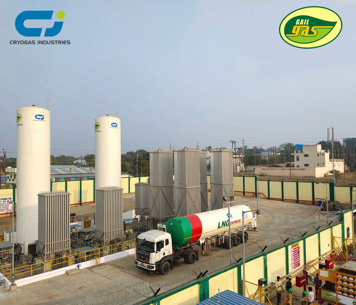 lngexpressindia's tweet photo. We're thrilled to share a milestone achievement at @gail_gas  Limited Mandideep LCNG Facility! 🎉
#CryoGas has accomplished the remarkable feat of unloading 1000 #LNG  #tankers, marking a significant step forward in our journey towards sustainable #energy solutions. 🚛 https://t.co/20fNcy4EKn