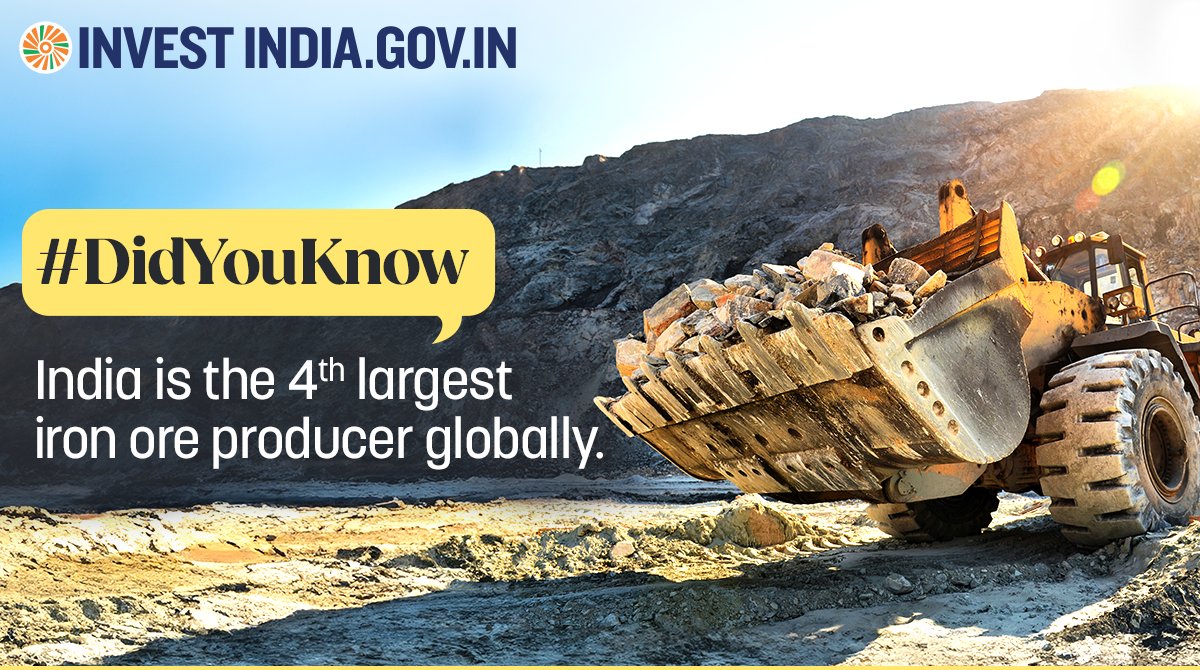 investindia's tweet photo. In November 2023, #NewIndia’s #ironore production soared to 250 Lakh Tonnes, substantially boosting the industry's output.
Know more at: https://t.co/MQIHyP4Ik9
#InvestInIndia #MetalsAndMiningSector #InvestIndia #DidYouKnow @DPIITGoI @DoC_GOI @MinesMinIndia @JoshiPralhad https://t.co/iuHfG76tpk