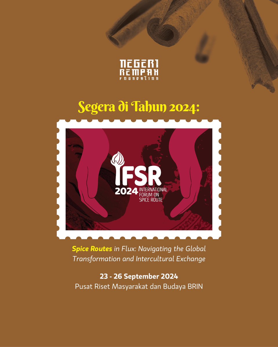 NegeriRempah's tweet photo. See you in IFSR 2024! 👋🏼 https://t.co/xopgqM8Met
