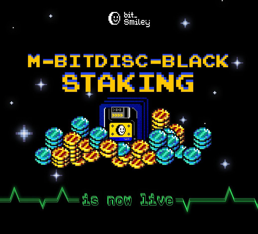 M-bitDisc-Black staking on bitSmiley goes officially LIVE on March 13th UTC 13:00!  

🥳We invite all M-bitDisc-Black holders to participate in this exclusive staking carnival!   

👉Stake your M-bitDisc-Black until TGE on bitsmiley.io to earn bitJade and unlock a