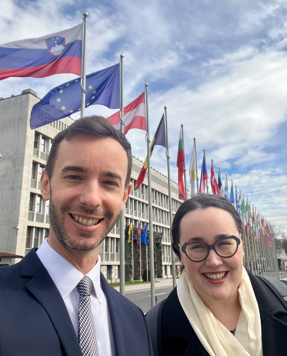 Our Acting Ambassador David Lilly & First Secretary Kate Fraser are in beautiful Ljubljana to discuss shared international peace & security interests. #NZ pleased to have #Slovenia - a strong supporter of #multilateralism - on the #UNSC at such a challenging time. 🇳🇿🤝🇸🇮🤝🇺🇳