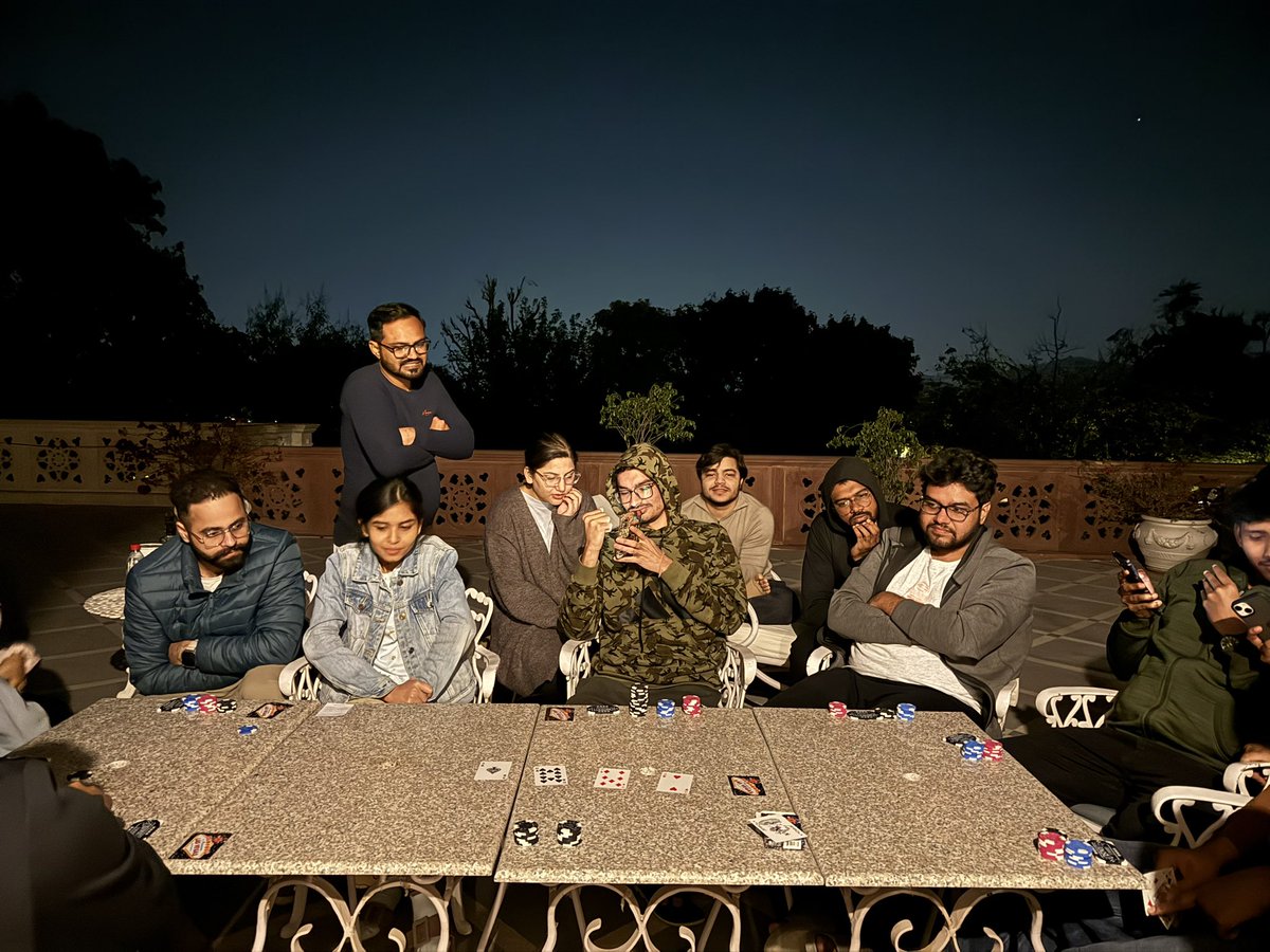 Pentropy's tweet photo. Had such a good time with the team in Jaipur this weekend. The food, poker, games and all the fun. 🔥❤️⚡😍

So energized with the bunch. Much Gratitude 🙌 #ShuruTribe https://t.co/mbjbjIhwGe