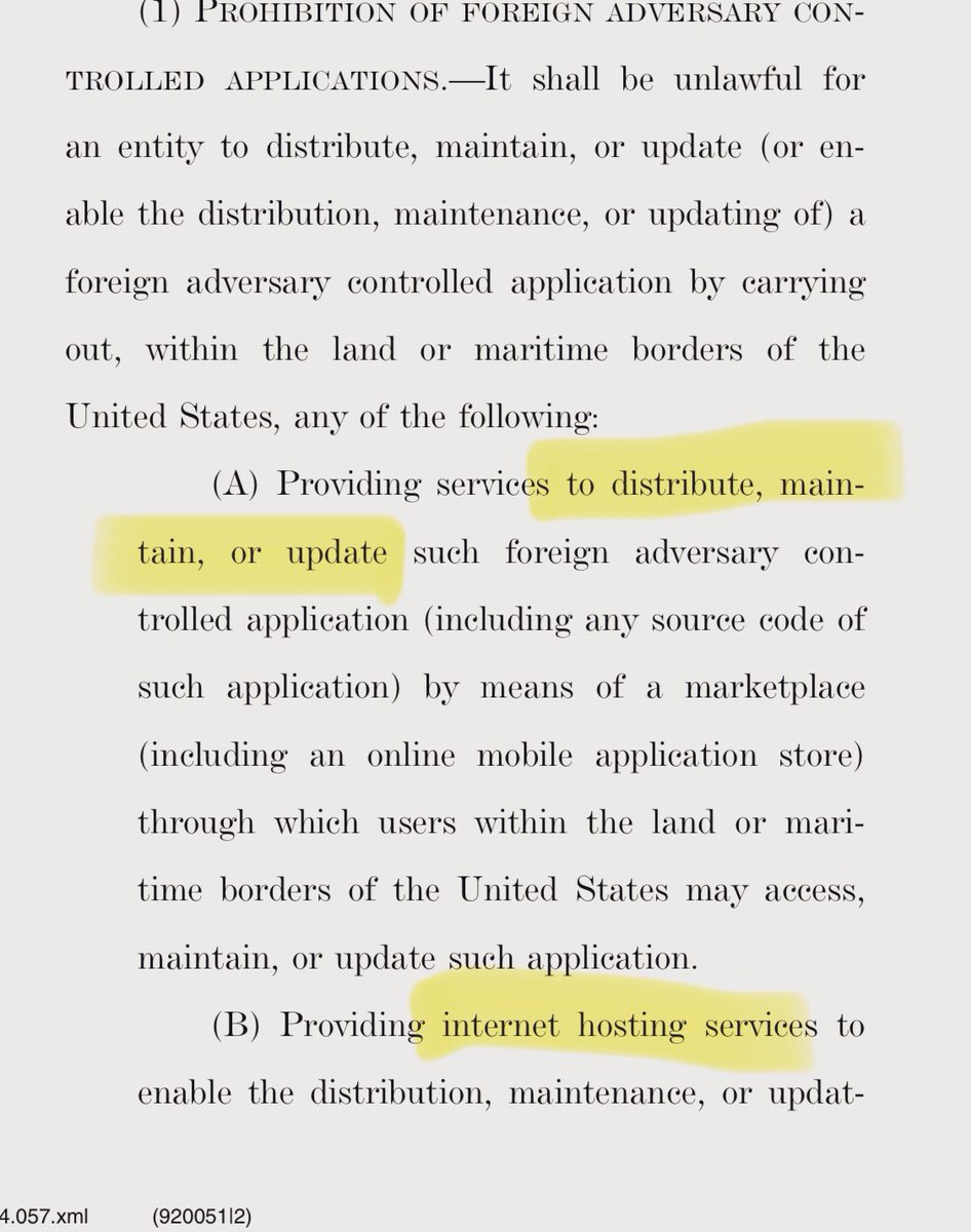 The so-called TikTok ban is a trojan horse. The President will be given the power to ban WEB SITES, not just Apps. The person breaking the new law is deemed to be the U.S. (or offshore) INTERNET HOSTING SERVICE or App Store, not the “foreign adversary.” docs.house.gov/billsthisweek/…