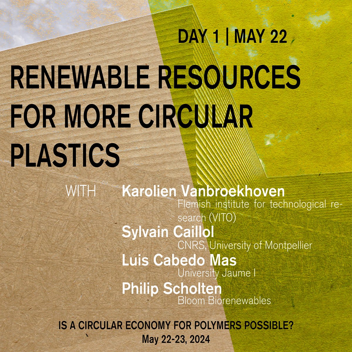 PolykeyPolymers's tweet photo. Is a circular economy for polymers possible?
Join us on🗓 May 22-23, 2024 at San Sebastian (Spain) for a 2-day seminar on the future of the plastic industry!
🏷 Register here https://t.co/vWLEyIm03X
Complete program available at https://t.co/M2PCfyNk8Q https://t.co/Hp6W38t5MD