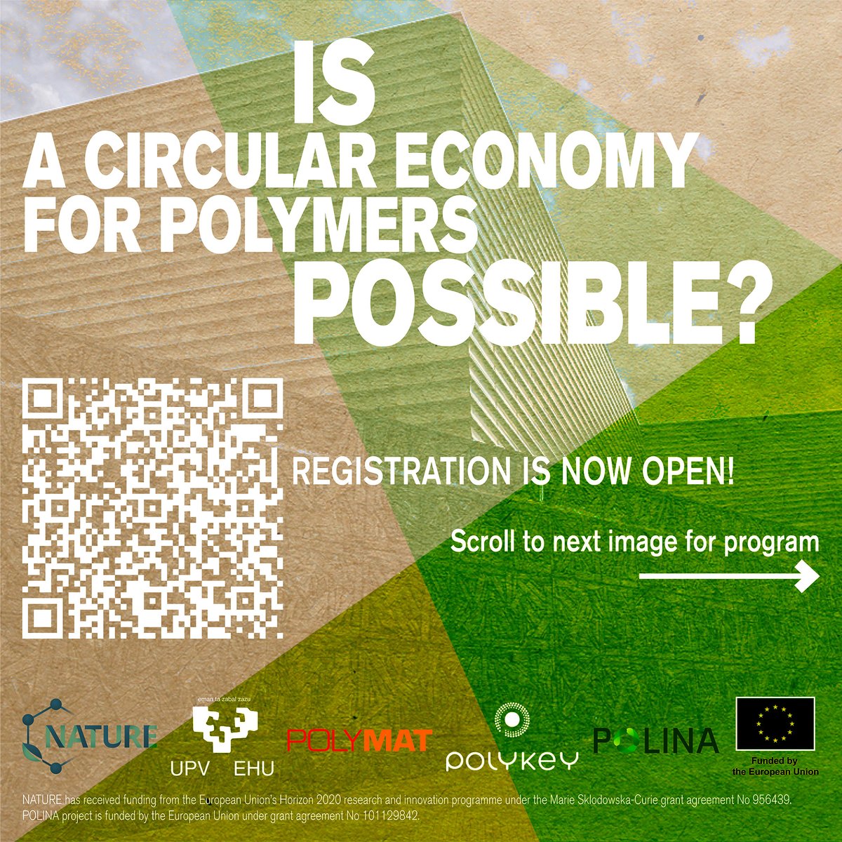 PolykeyPolymers's tweet photo. Is a circular economy for polymers possible?
Join us on🗓 May 22-23, 2024 at San Sebastian (Spain) for a 2-day seminar on the future of the plastic industry!
🏷 Register here https://t.co/vWLEyIm03X
Complete program available at https://t.co/M2PCfyNk8Q https://t.co/Hp6W38t5MD