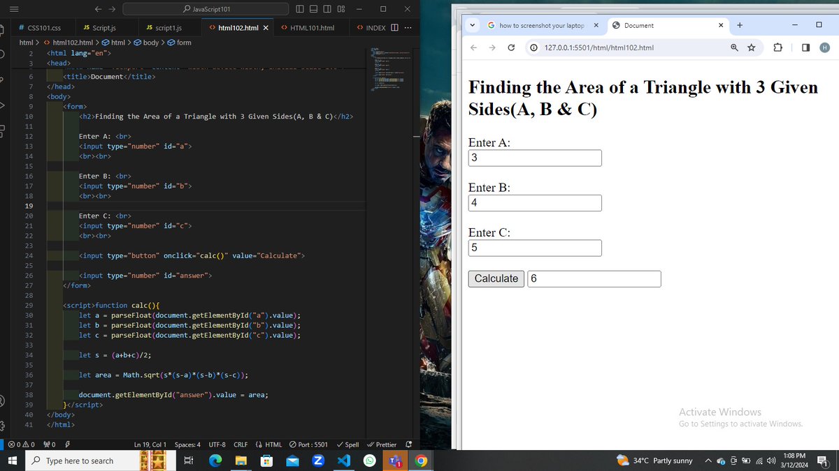 Delight0994's tweet photo. I tackled coding a triangle area calculator, and as a newbie, it wasn't easy. 💻 But with perseverance, I cracked it! 💪🌟 Remember, every hurdle is a chance to shine. ✨
#smallthingsmatters
#WomenWhoCode #100DaysOfCode #CodingTriumph #PersistencePaysOff 🚀 https://t.co/jFbluuTacE