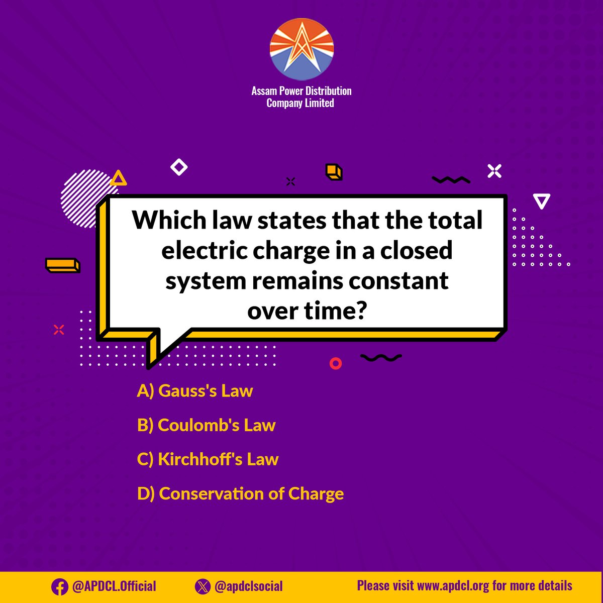 apdclsocial's tweet photo. Can you identify the correct answer from the options given below?

#TuesdayTrivia #Quiz #Brainstorm https://t.co/3z49S4JvDJ
