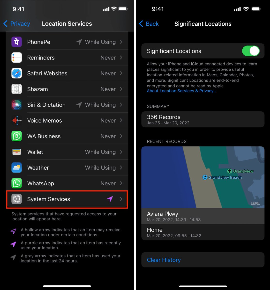 How to see your location history on iPhone