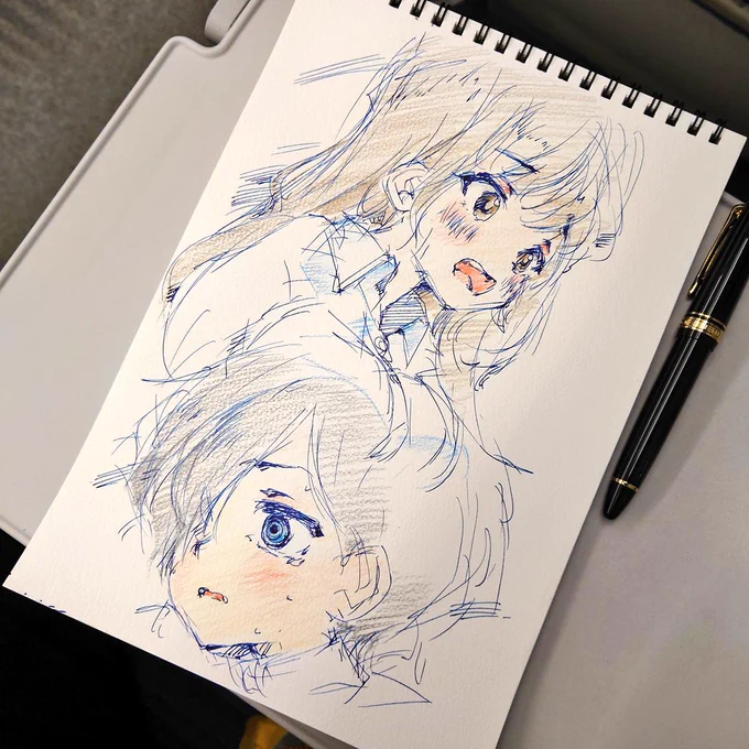 新幹線移動中ー絵。#僕ヤバ 海外でも評判がいいみたいですね。 