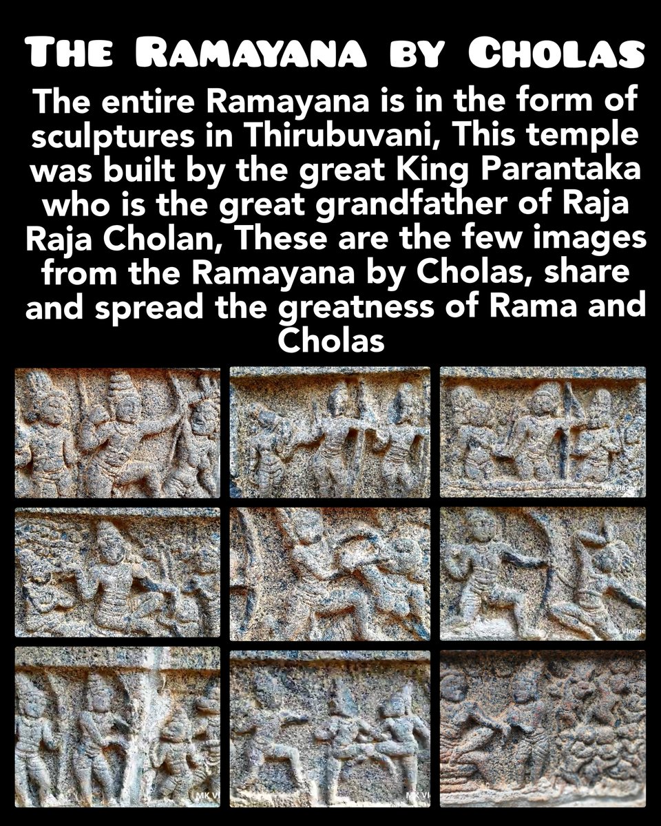 iyerkrishnan358's tweet photo. I have combined The Ramayana Sculptures of Thirubuvanai, Pls do share it, so many people come to know about this and stop saying Rama was not worshiped in TN @tskrishnan  @_Saffron_Girl_ @Bala_sg_75 @PrabuNatarajan4 @Aparaaju  @vettrikondan786 @annamalai_k @SaalanPaari @soulabyaa https://t.co/VJfwkgyALb
