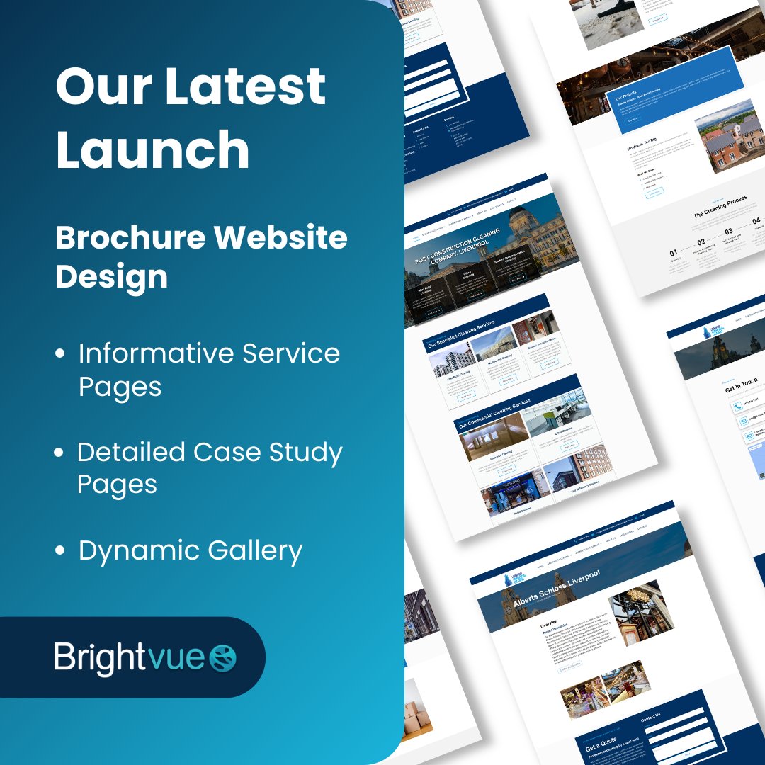 brightvueltd's tweet photo. We're Live! 🚀 

Check out their website to see how we did - https://t.co/c8mxGHnJ79

#webdesign #cleaningcompanyliverpool #beforeandafter #liverpool https://t.co/8w4bEukCAt