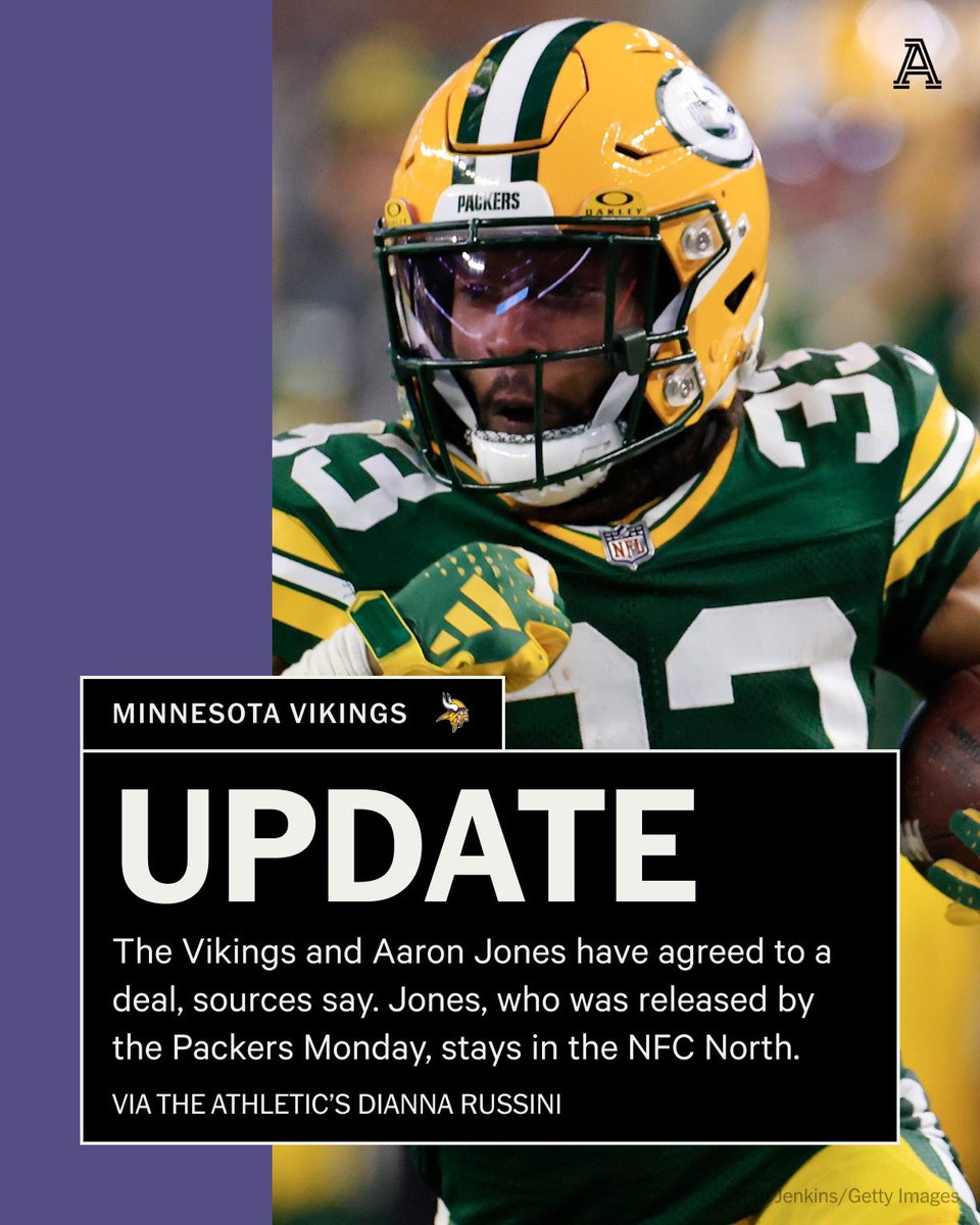 Grab your purple sombreros, RB Aaron Jones is expected to join the Minnesota Vikings, per sources.