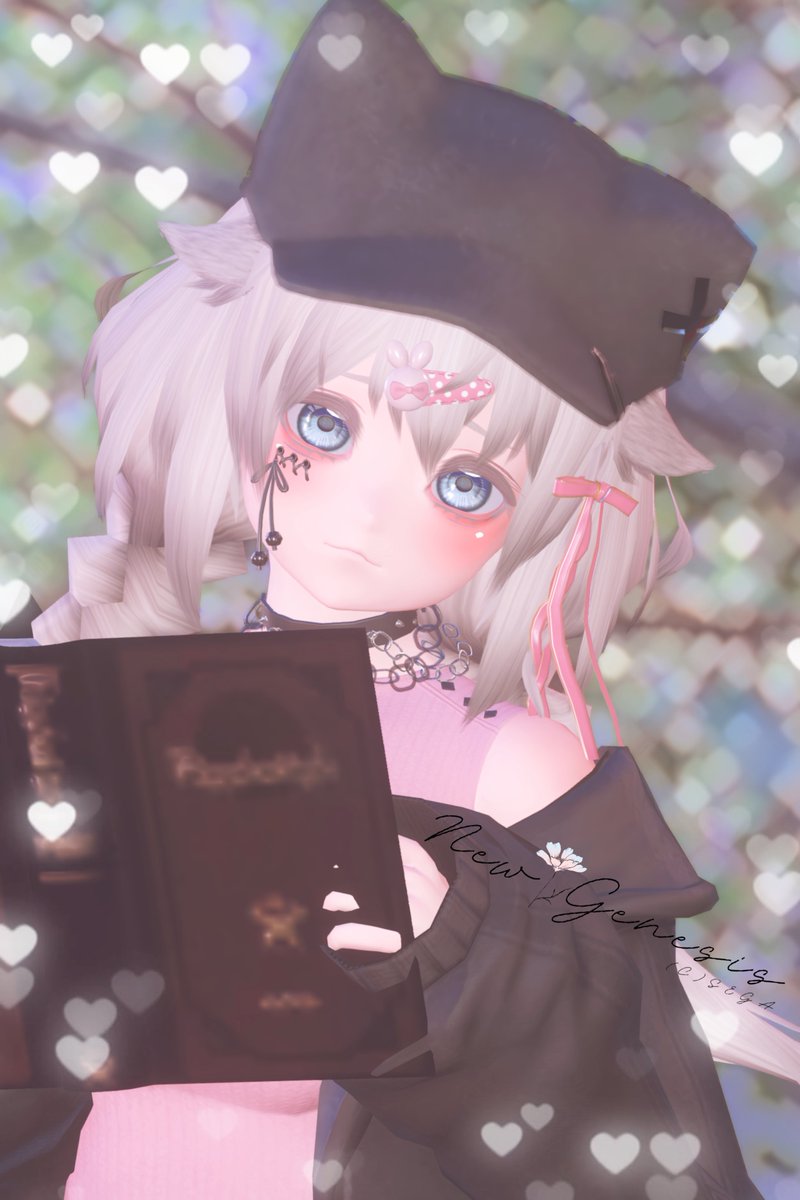 たまには本とか読んでみちゃう子📖´-
 #メンテの日なのでssを貼る 
 #PSO2NGS_SS #時雨ロゴ