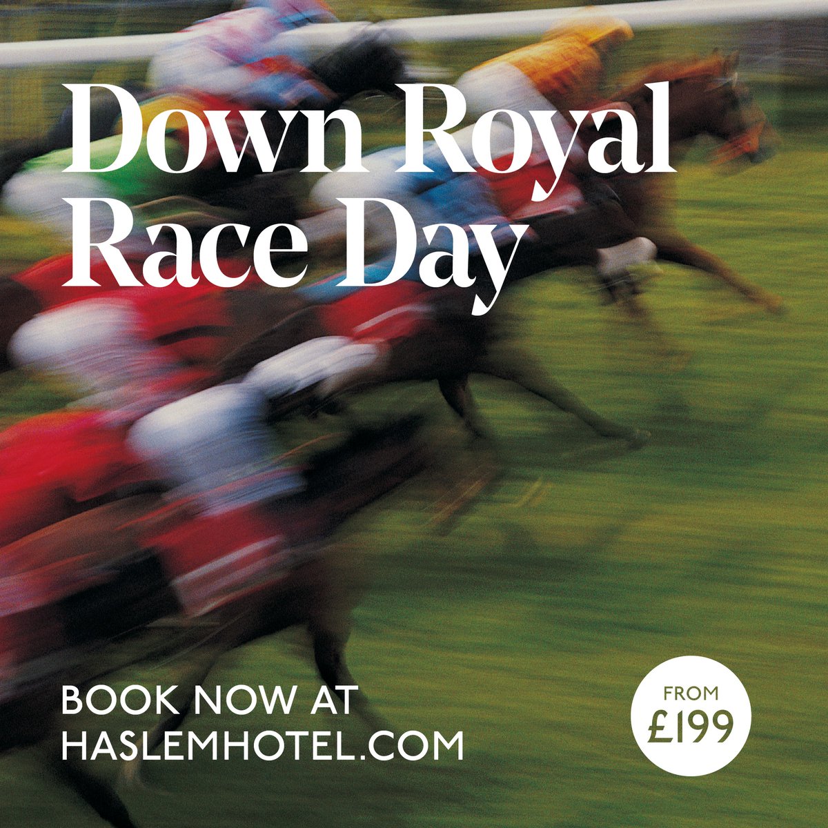 Check out the Down Royal package at the @HaslemHotel 🤩 This includes transport to the course, racecard, entrance & overnight stay with breakfast. Starting at £199 per couple. Available for the @fibrusbroadband Family Race Day on 14th April 📌Packages at haslemhotel.com