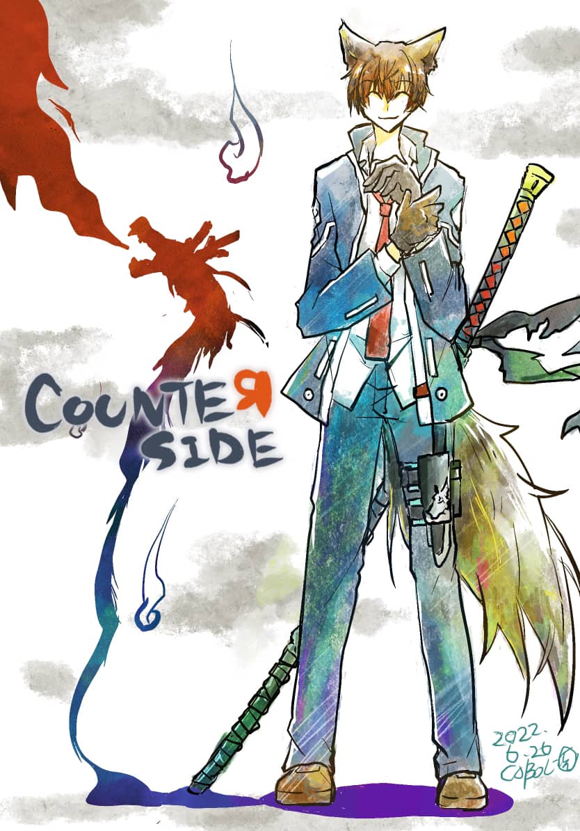 dbg_cbl's tweet photo. SNSに投稿済の2022年頃のカウンターサイド絵を個人サイトの作品置場に収納しました。
https://t.co/YlhCNP7tBD
フェンリル小隊+シリュウ君ばっかです(ケモ耳標準装備)
#カウンターサイド
#카운터사이드
#未來戰
#counterside https://t.co/nPF9NjfYoa