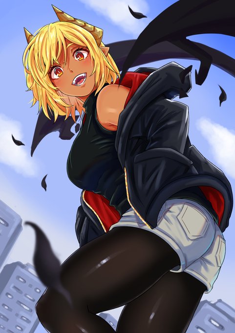 #オリキャラは性癖の見本市 
みんなには秘密にしてたけど実は褐色金髪が好きなんや 