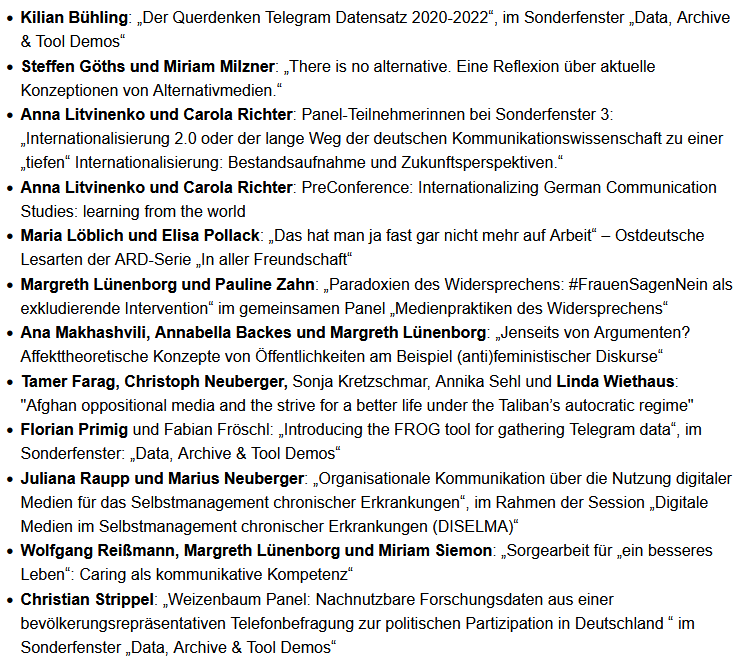 Morgen beginnt in Erfurt die <a href="/DGPuK2024/">DGPuK Jahrestagung 2024</a> . Auch zahlreiche Kolleg:innen aus unserem Institut werden dort ihre Beiträge präsentieren: polsoz.fu-berlin.de/kommwiss/insti… #dgpuk2024