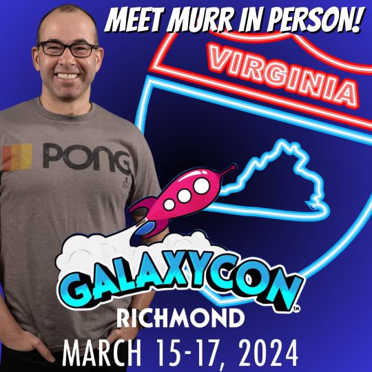I'll be at GalaxyCon Richmond in Virginia this weekend from Friday thru Sunday. Come by to say hi! Info here: shorturl.at/cdtY3
