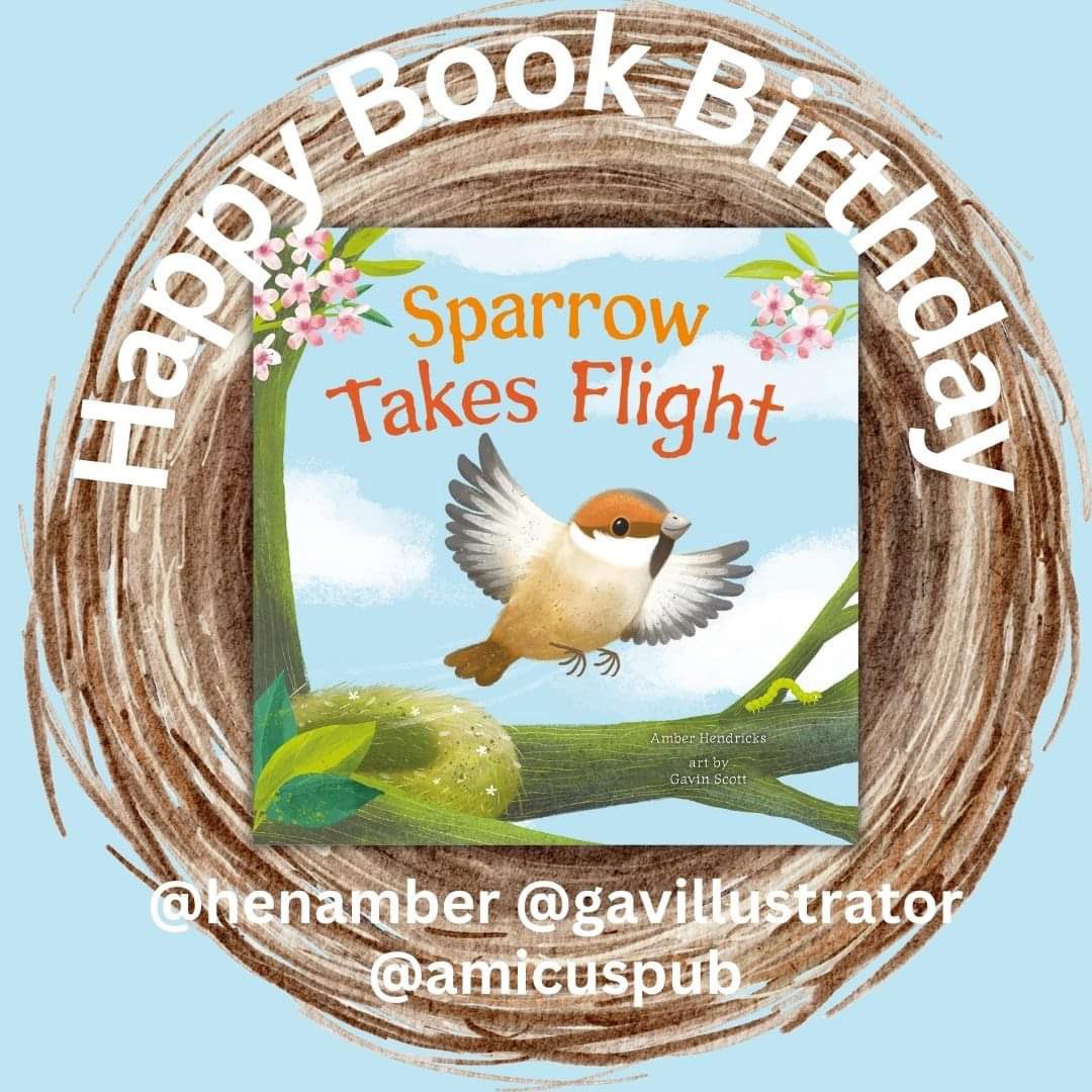 Happiest book birthday to the newest Little Nature Explorers #BBs, Sparrow Takes Flight & Nature’s Architects! Huge thanks to @gavillustrator & @amicuspub for taking my words & making beautiful books! Thanks to @juliedawnabery for the adorable graphics! ❤️