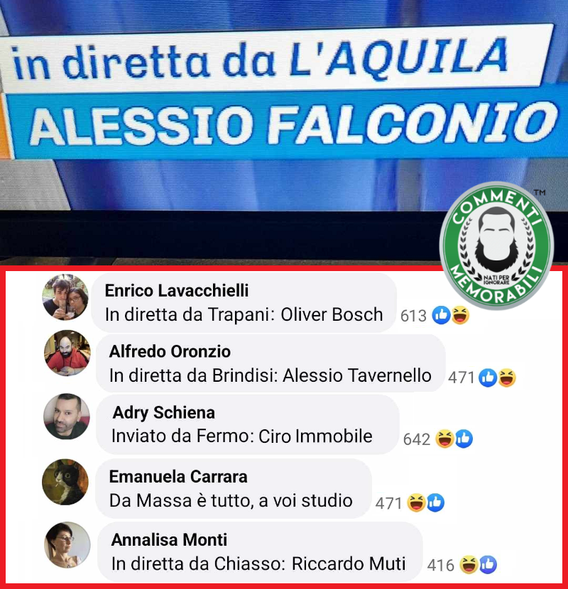CM_Memorabili's tweet photo. Per non parlare del nome dell'inviato a Chiavari, eh.
#commentimemorabili #inviati #continuatevoi https://t.co/UubjY8df0q