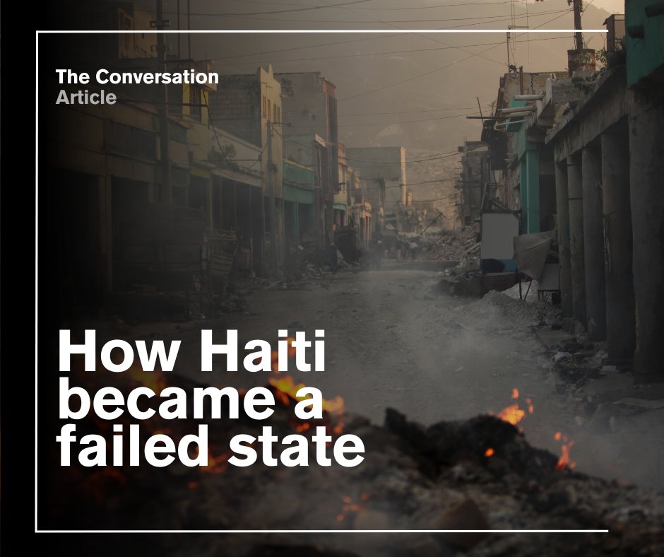 From devastating earthquakes to gangs overrunning the country’s capital, @nforsans of @Essex_EBS explores how, with no free and fair elections possible anytime soon, Haiti has become a failed state. brnw.ch/21wHNqc @ConversationUK