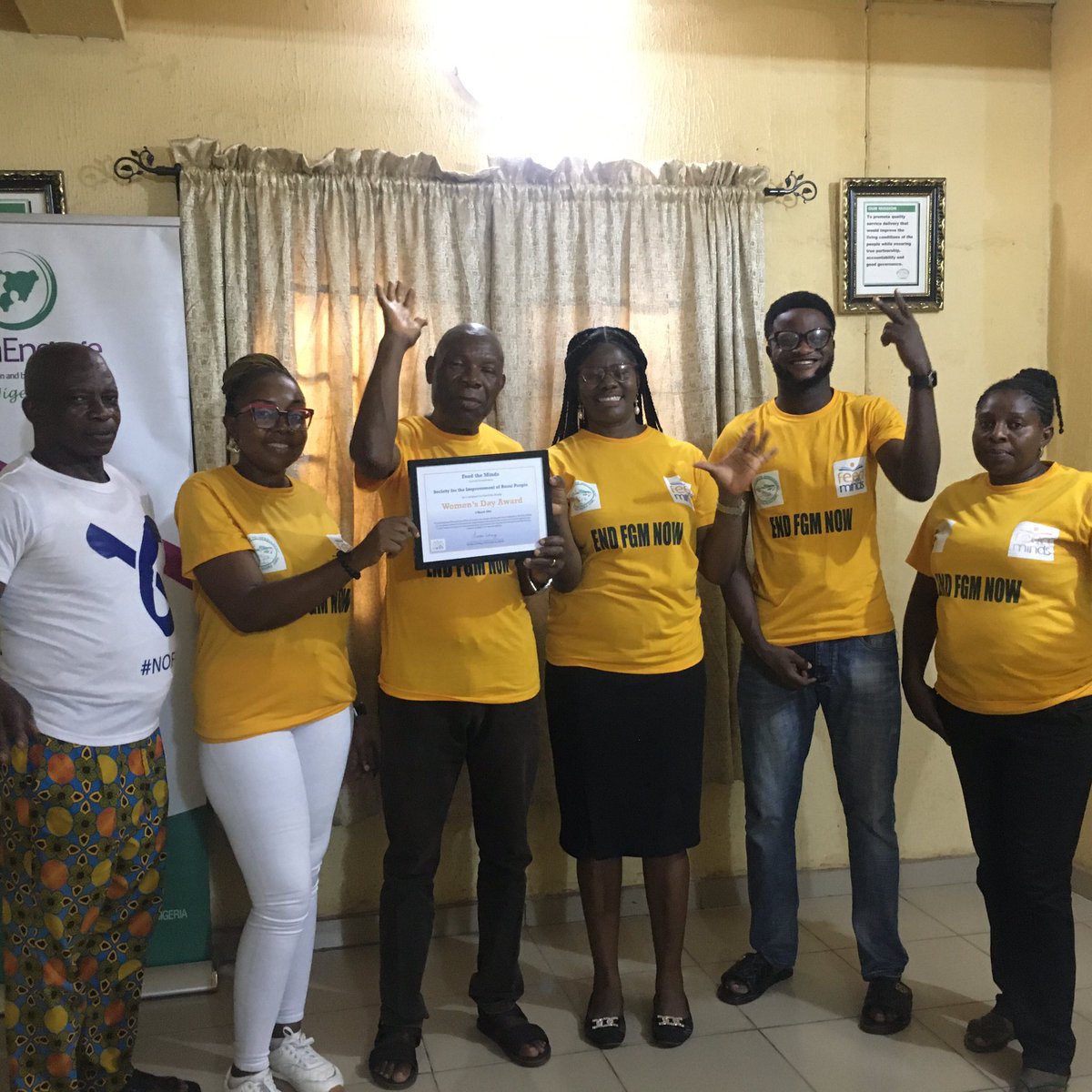 Last week, we were given an Award by @FeedtheMinds This Award was given to us in recognition of our giant strides towards promoting gender equality and women empowerment here in Nigeria. We can’t thank @FeedtheMinds enough for this Award.