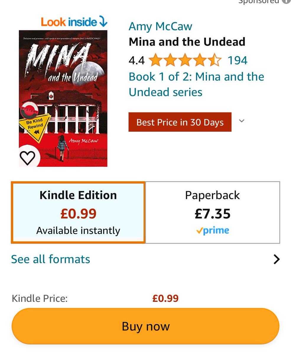 If you’ve been thinking about buying Mina and the Undead on Kindle, it’s 99p at the moment to celebrate the publication of Mina and the Cult on 4th April 🦇 amazon.co.uk/dp/B092VV4RJS