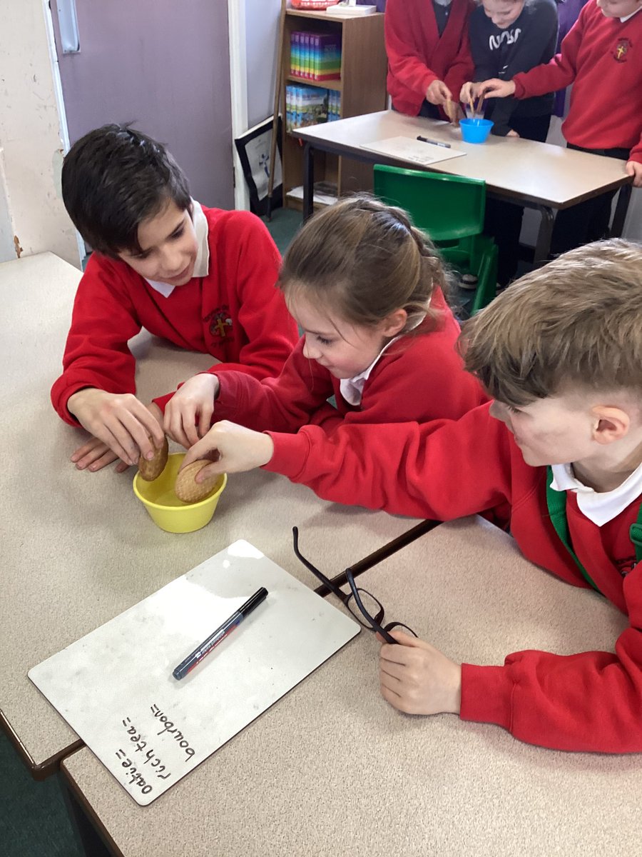 HorwichParishCE's tweet photo. 5H have been testing biscuits to see which are best for dunking. Surprisingly Rich Tea was the winner! #HPY5 #BritishScienceWeek2024 https://t.co/Eshuq7idsI
