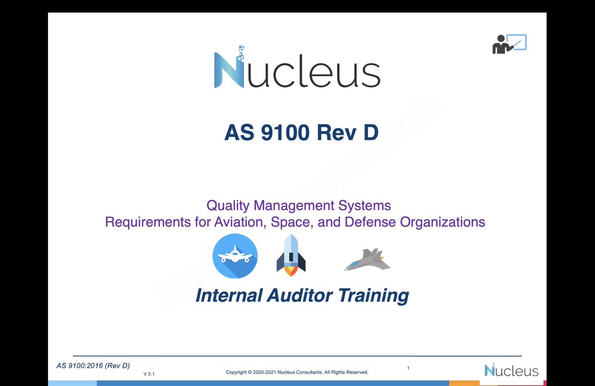 nucleusindia's tweet photo. Successful Completion of 2 Days AS 9100 Rev D Internal Auditor Training in Bangalore
#AS9100 #InternalAuditorTraining #AerospaceQuality #aerospace #aerospaceanddefense #aerospaceindustries #aerospaceengineering #designengineering #designanddevelopment #quality #training #QMS https://t.co/9pf7hvf5v9