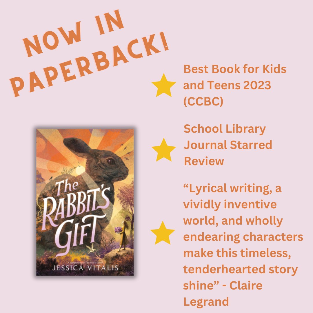 The Rabbit’s Gift is out in paperback today! Perfect for readers who enjoy animal/dual POV, adventure, & fantasy. Perfect for classrooms studying environmental topics, mythology, and more! (The Easter Bunny also wants me to mention this book would tuck nicely into a basket.)