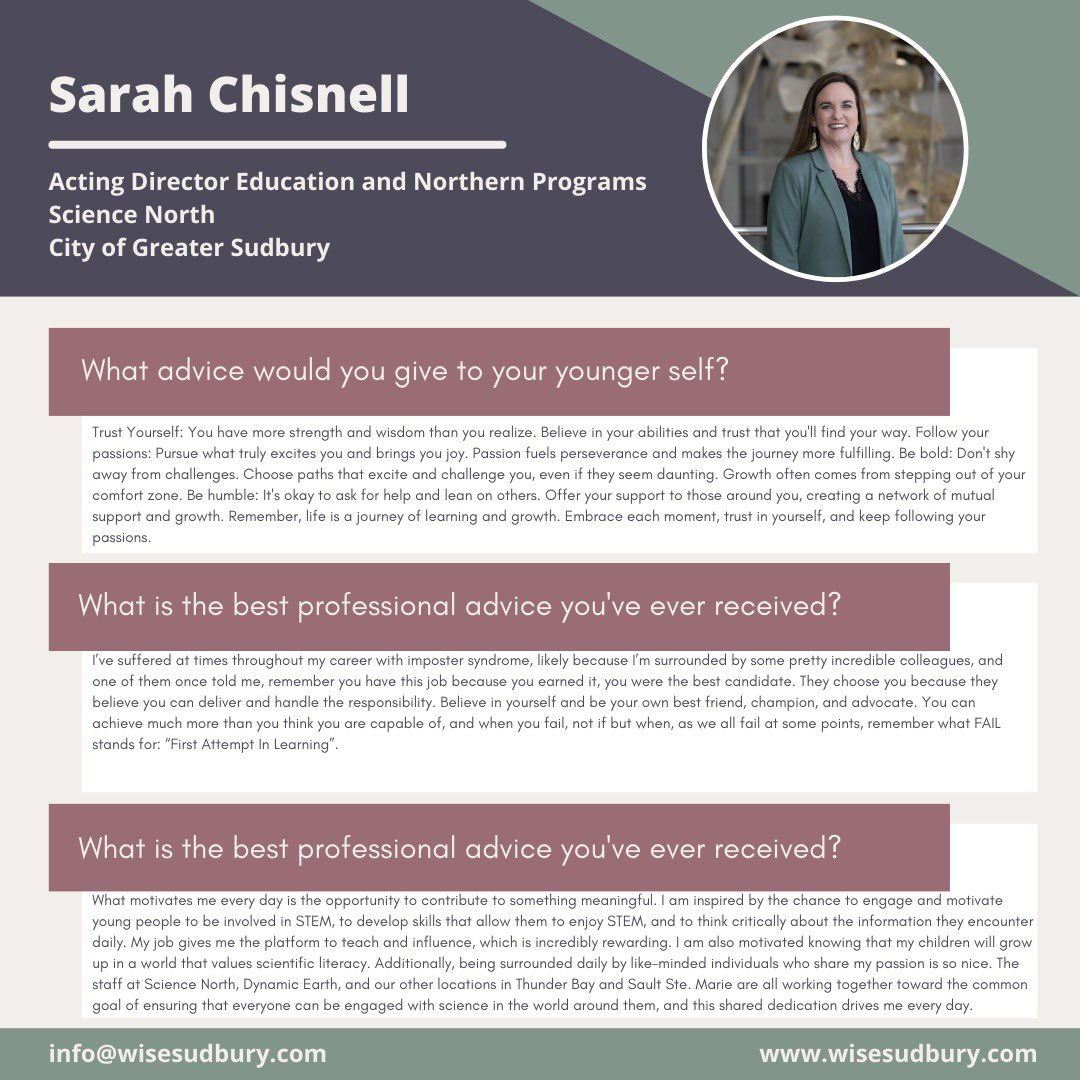 Today meet Sarah Chisnell!
#31women