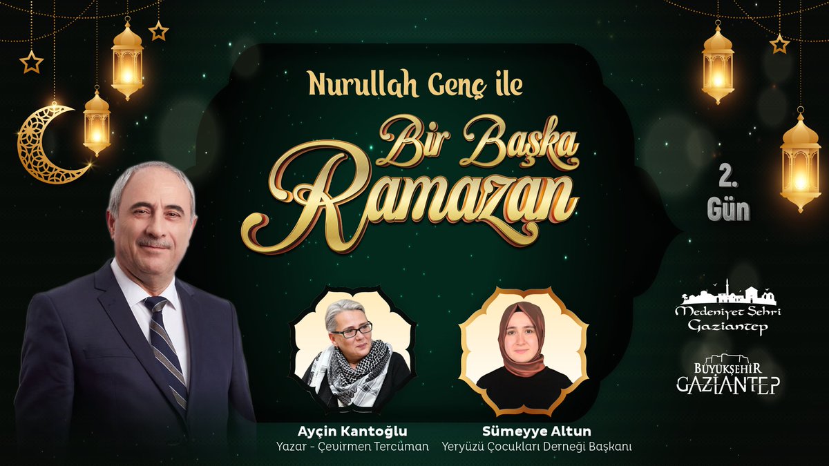 GBBDEGKUR's tweet photo. .@genc_nurullah ile Bir Başka Ramazan iftar programımızın bugünkü konukları @AycinKantoglu ve #SümeyyeAltun.🙂

⏰ Bugün 17:30’da 
📍Festivaller Parkı’nda 
📺 @tvnet ve Medeniyet Şehri YouTube kanalından izleyebilirsiniz.

Hepinizi bekliyoruz! https://t.co/1qJOsWTEiU