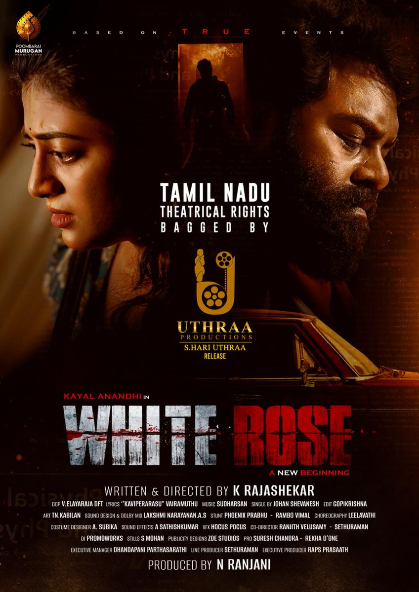 TN360 (@tn360_) on Twitter photo We happy to be associated with "UthraaProductions" for the release of #WhiteRose
<a href="/studio9_suresh/">RK SURESH</a>
<a href="/anandhiactress/">Anandhi (kayal)</a>
@dirrajshekar
@udhayaramakrish2
@vairamuthu
@vijjith1
<a href="/nakshatra1002/">Baby Nakshatra</a>
<a href="/elayadop/">elayaraja veluswamy</a>
<a href="/shan_0029/">Sudharshan M Kumar</a>
<a href="/johanmuzic/">JOHAN SHEVANESH</a>
@gopikri_edit
@rapsprasaath
<a href="/editsethu1971/">sethuraman</a>
<a href="/tnkabilan/">tn.kabilan</a> We happy to be associated with "UthraaProductions" for the release of #WhiteRose
<a href="/studio9_suresh/">RK SURESH</a>
<a href="/anandhiactress/">Anandhi (kayal)</a>
@dirrajshekar
@udhayaramakrish2
@vairamuthu
@vijjith1
<a href="/nakshatra1002/">Baby Nakshatra</a>
<a href="/elayadop/">elayaraja veluswamy</a>
<a href="/shan_0029/">Sudharshan M Kumar</a>
<a href="/johanmuzic/">JOHAN SHEVANESH</a>
@gopikri_edit
@rapsprasaath
<a href="/editsethu1971/">sethuraman</a>
<a href="/tnkabilan/">tn.kabilan</a>