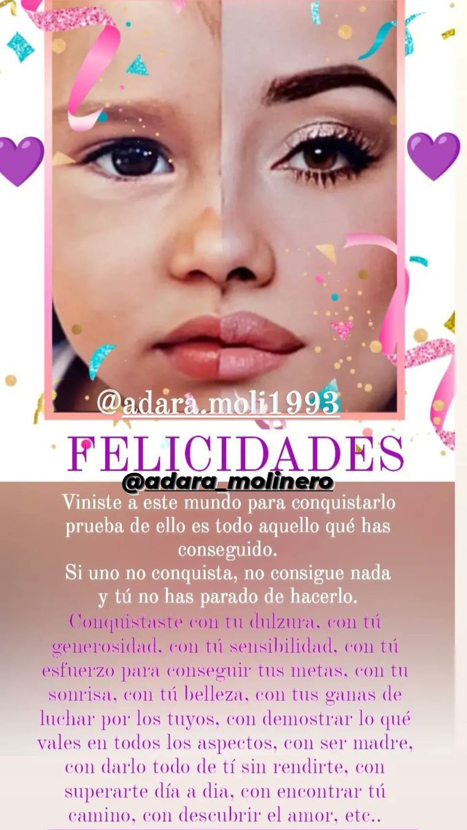 FELIZ 31 CUMPLEAÑOS @AdaraMolinero 💜 #Felices31Adara