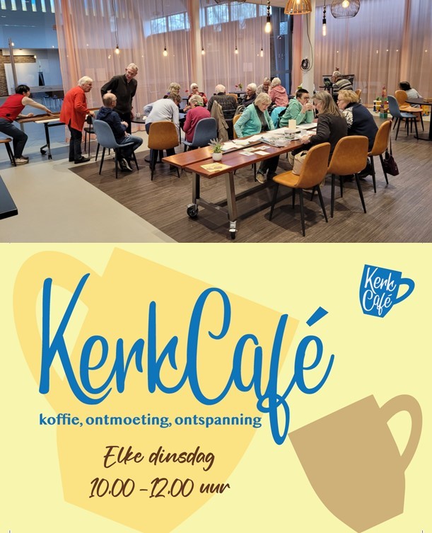 KerkCafé Pax Christikerk sinds afgelopen week open. Ontmoetingsplek in en voor de wijk. 
zie paxchristikerk.nl
