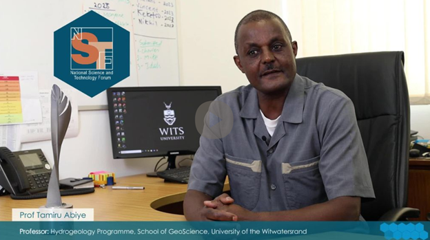 NSTF_SA's tweet photo. [Watch] the career talk videos of #STEMprofessionals on the NSTF YouTube channel to encourage, motivate and inspire young learners to pursue #STEMcareers! Tamiru Abiye, Professor of Hydrogeology @WitsUniversity and 2022 TW Kambule-NSTF Researcher Award winner. https://t.co/JgnORgMuXb