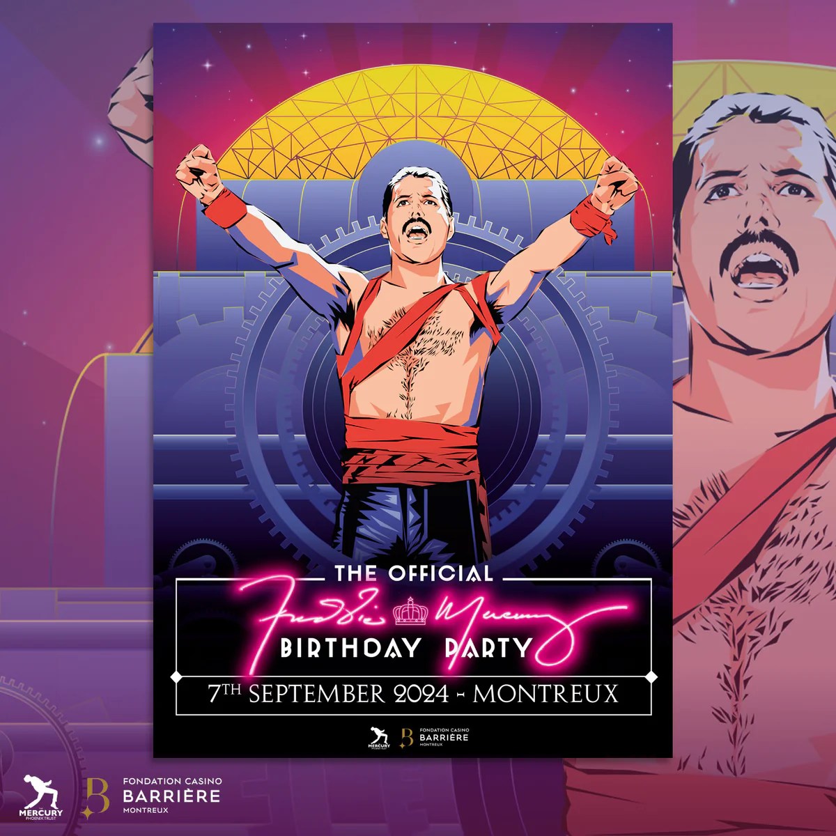 LAST 10 POSTERS! Once they have gone, that is it for this year! The Limited Edition Official Freddie Mercury Birthday Party Poster. Available now @ queenonlinestore.com/products/the-o… Design by Chiara Tomaini >> chiarabright.wixsite.com/chiaratomaini